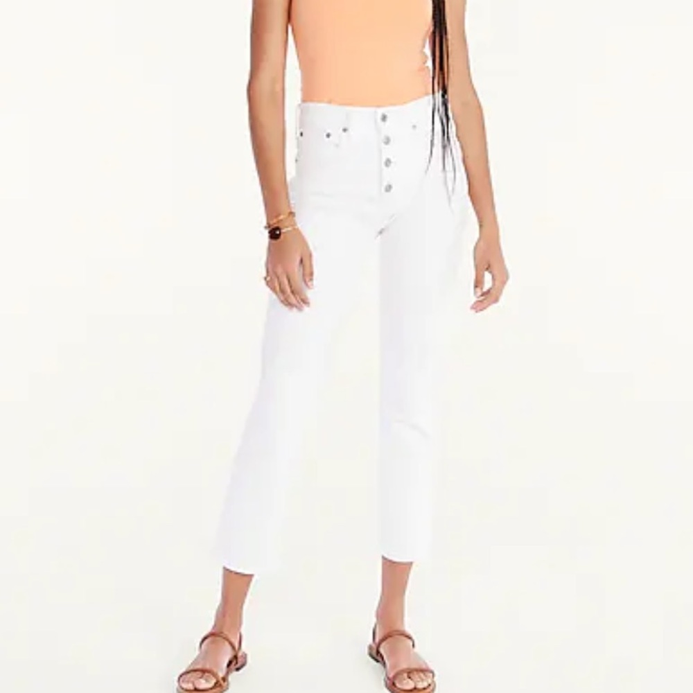 J. Crew Vintage Straight Cropped Jean, white